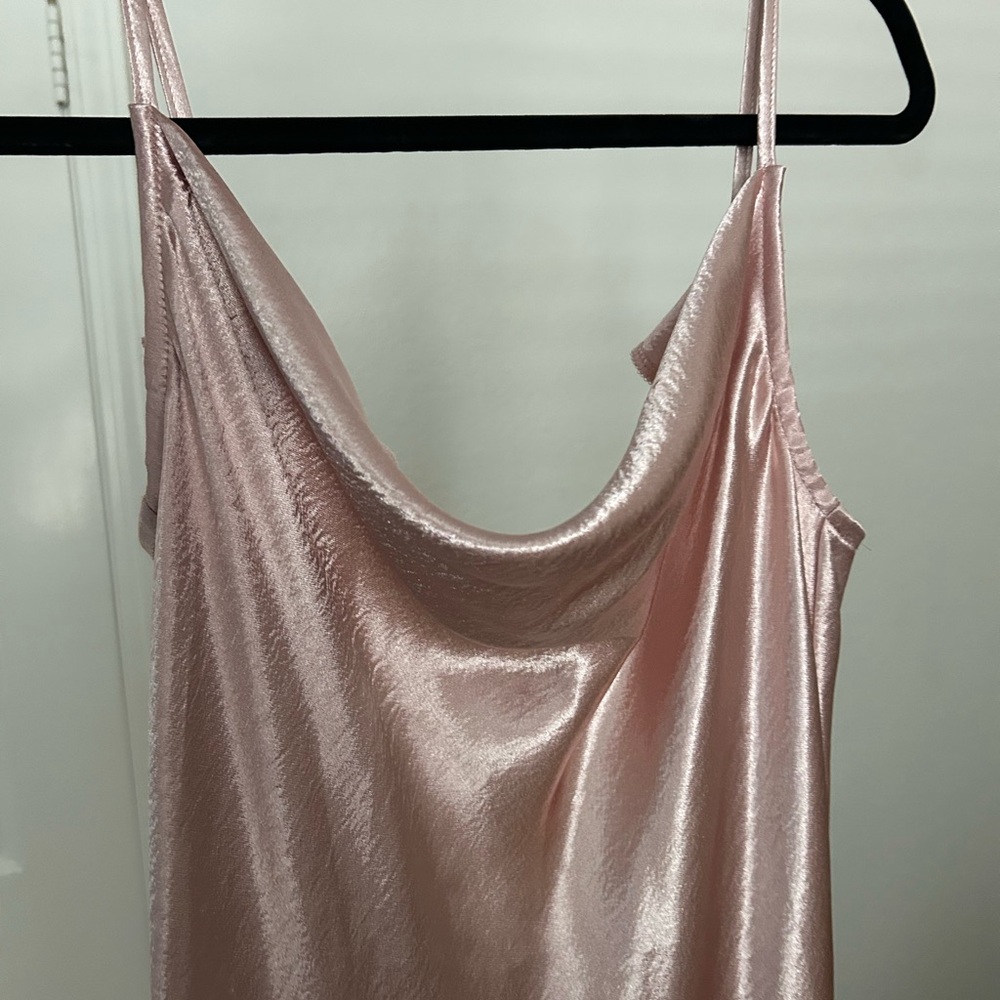 Blush Satin Dress